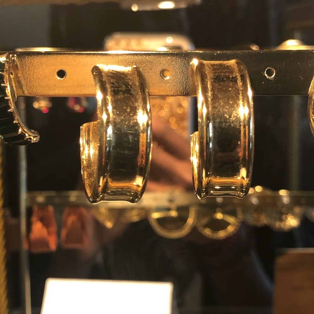 Faux Gold  Round Hoop Earrings